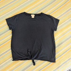 Girl's Crewcuts Navy Tie Top Size 6/7